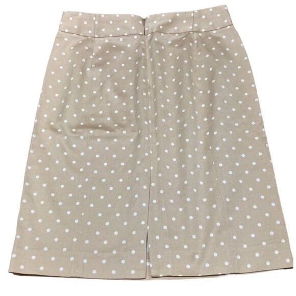 J crew tan and white polkadotted pencil skirt size 4 - Picture 2 of 7